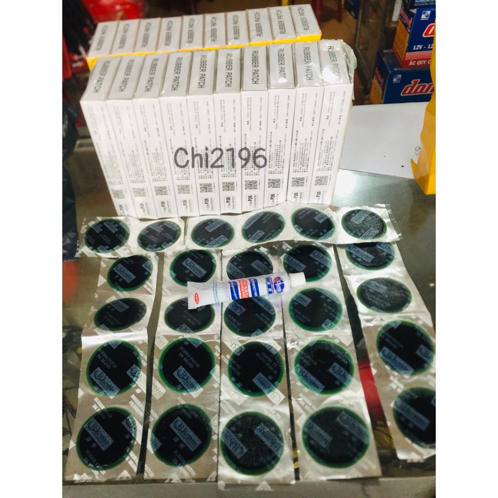 Miếng vá xăm xe máy,xe đạp tròn 26 36
