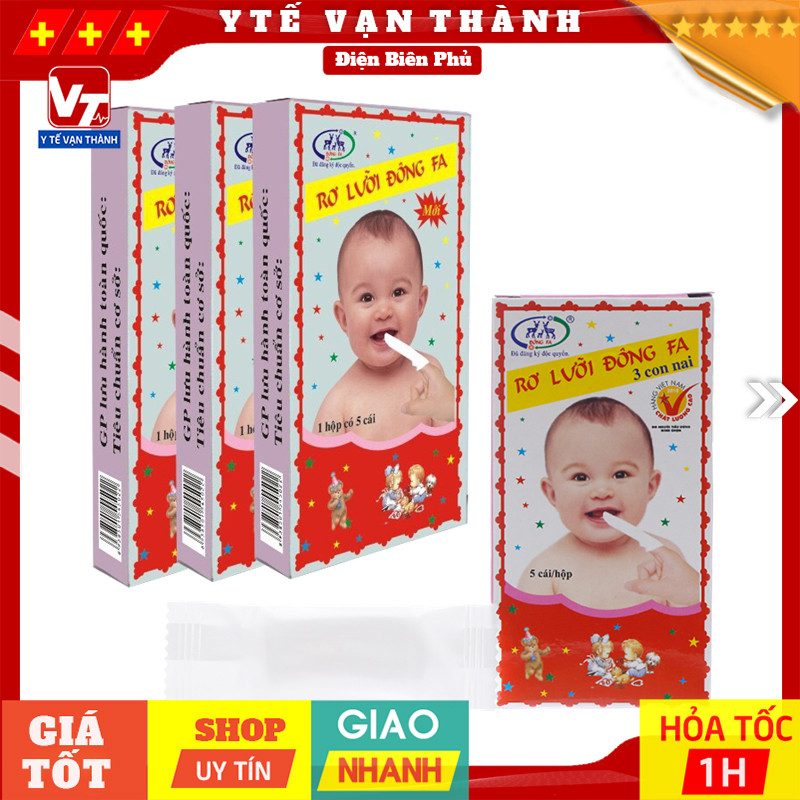 ✅ [LỐC 10 HỘP] Gạc Rơ Lưỡi Đông Pha (Hộp 5 Miếng) -VT0648 - Y Tế Vạn Thành