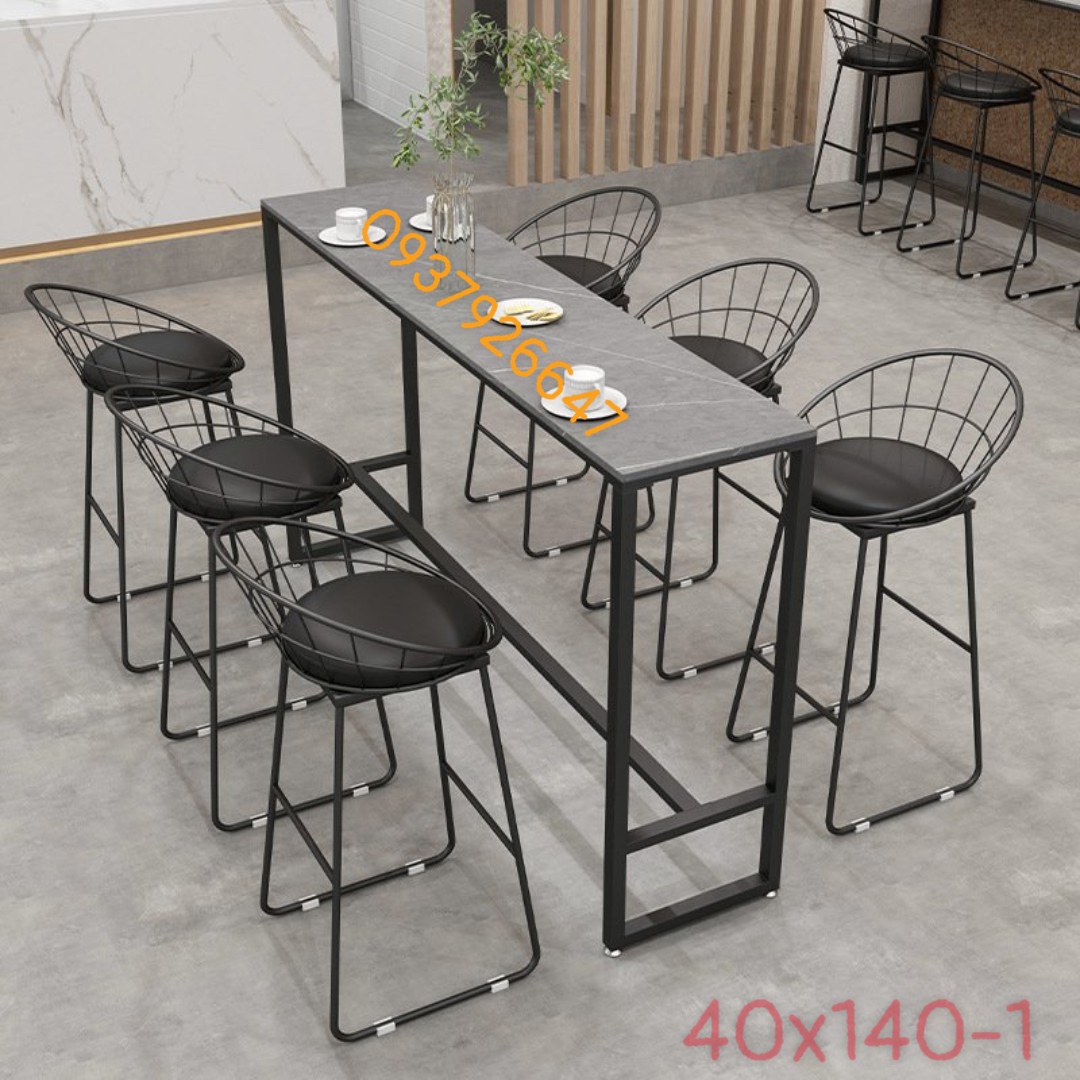 Bàn bar bàn giải trí chân sắt to chắc chắn