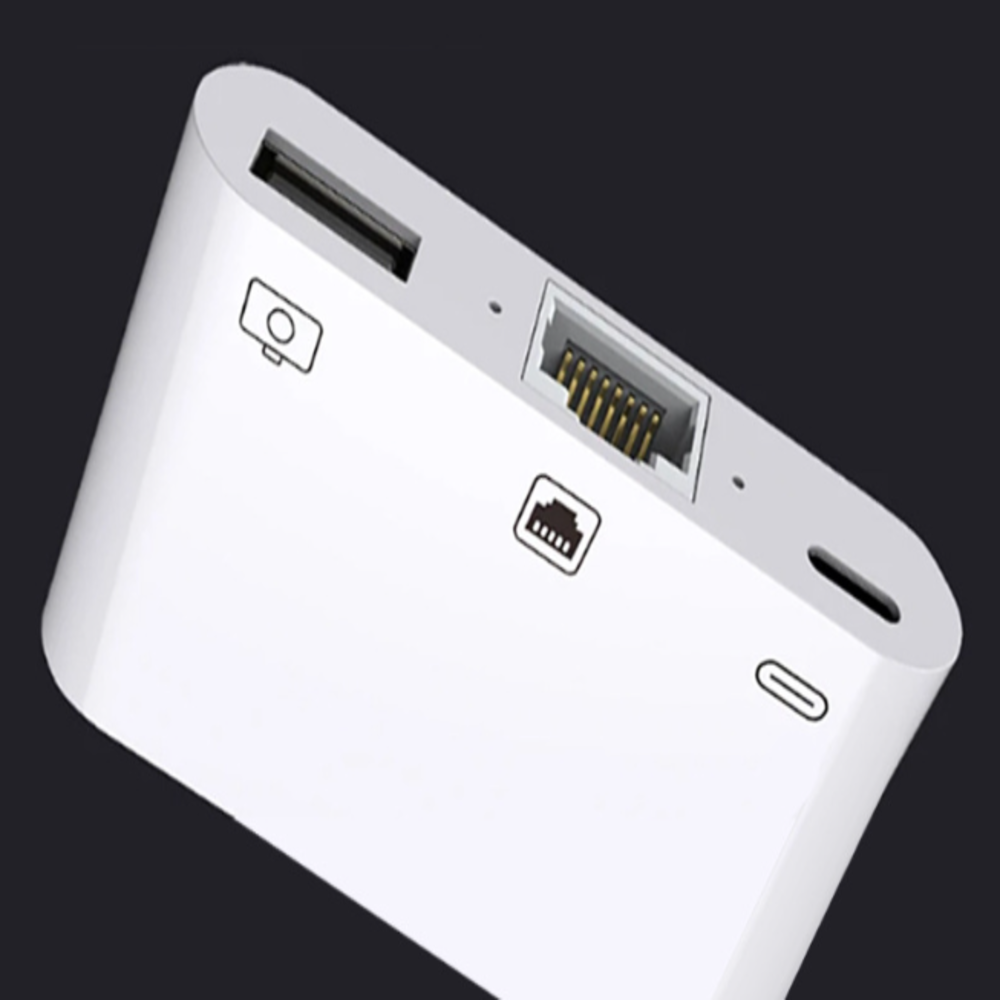CÁP CHUYỂN ĐỔI HUB TYPE C TO LAN 3 IN 1  Lan + USB + TYPE C