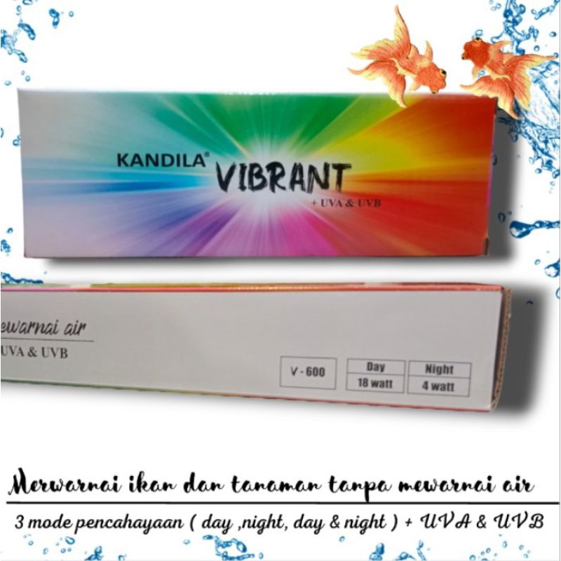 Lampu Led Atas Aquarium Aquascape YMN / KANDILA VIBRANT + UVA & UVB V 600