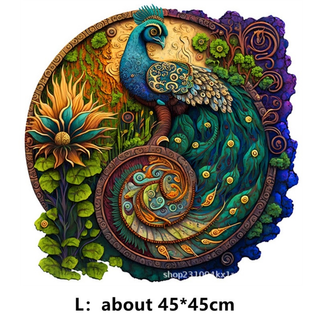 Animal Wooden Puzzle Refined Bird Figure 3D A3 A5 Wall Decor Crafts Delicate Bird Picture Adult and Children's Educational Puzzle Toys