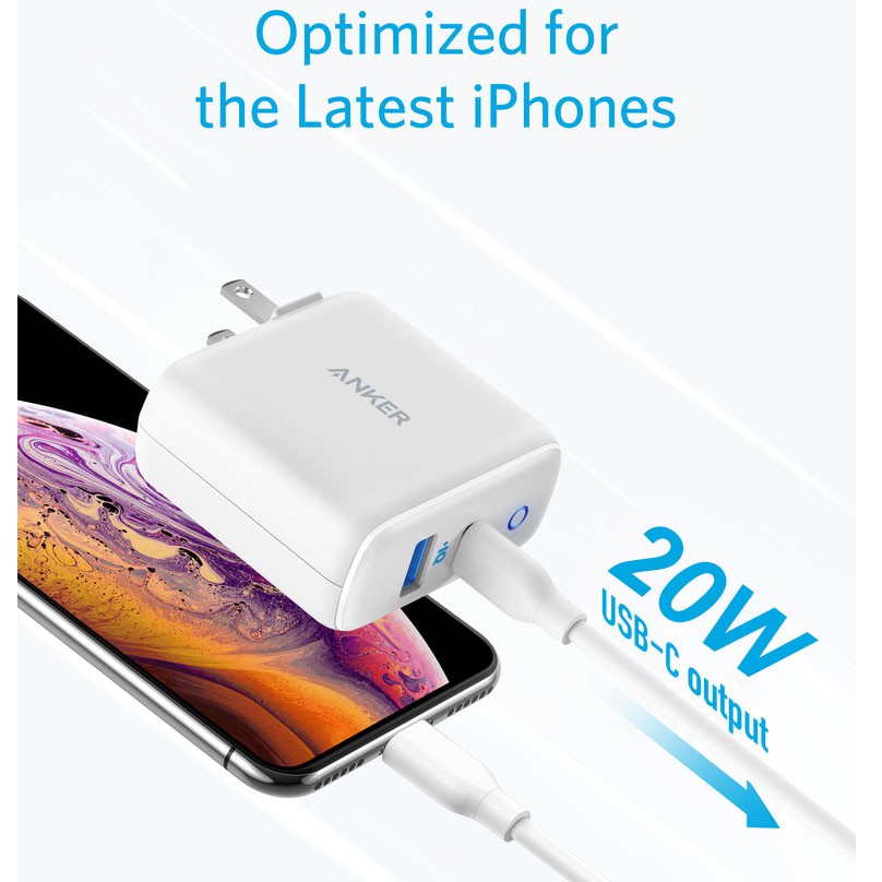 [Chính hãng] Củ sạc Anker PowerPort PD+2 35W (USB C PD, PowerIQ2.0) A2636