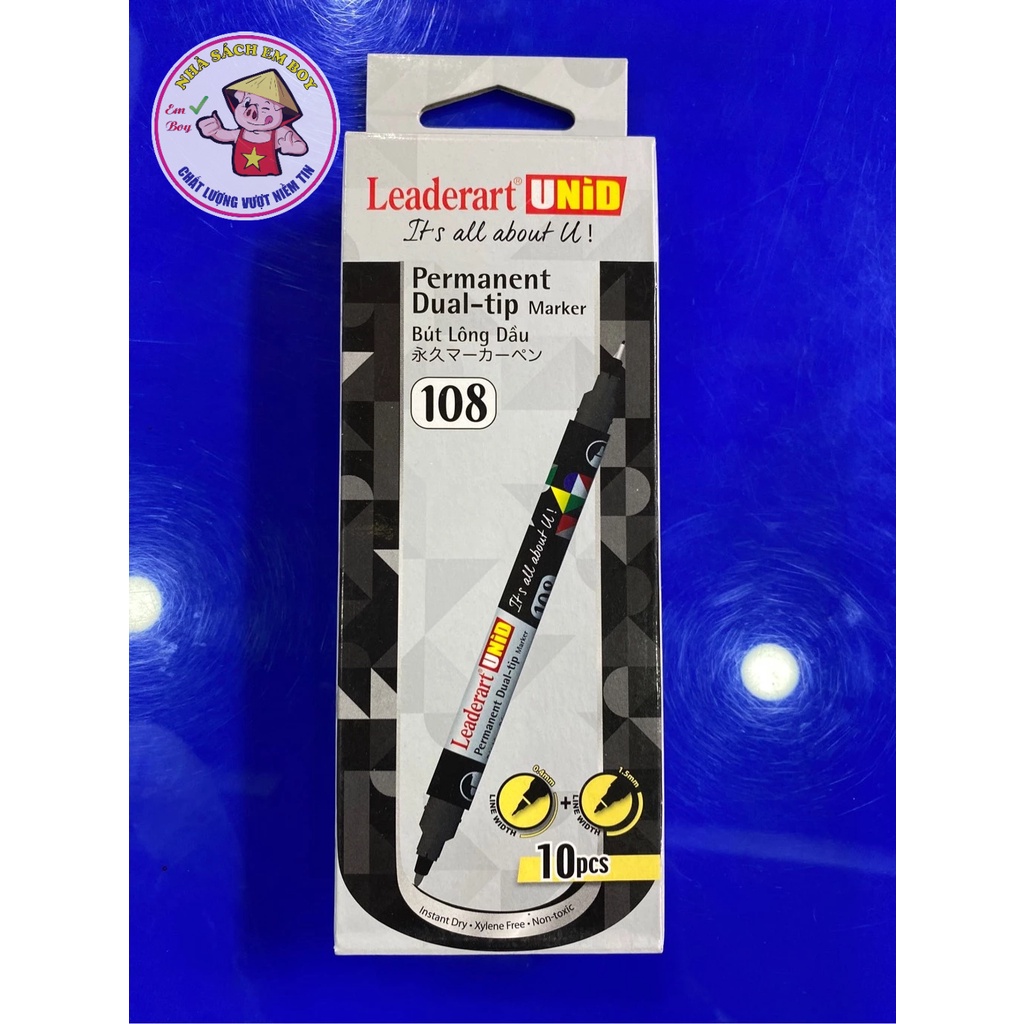 Bút Lông Dầu 2 Đầu Leaderart LA108