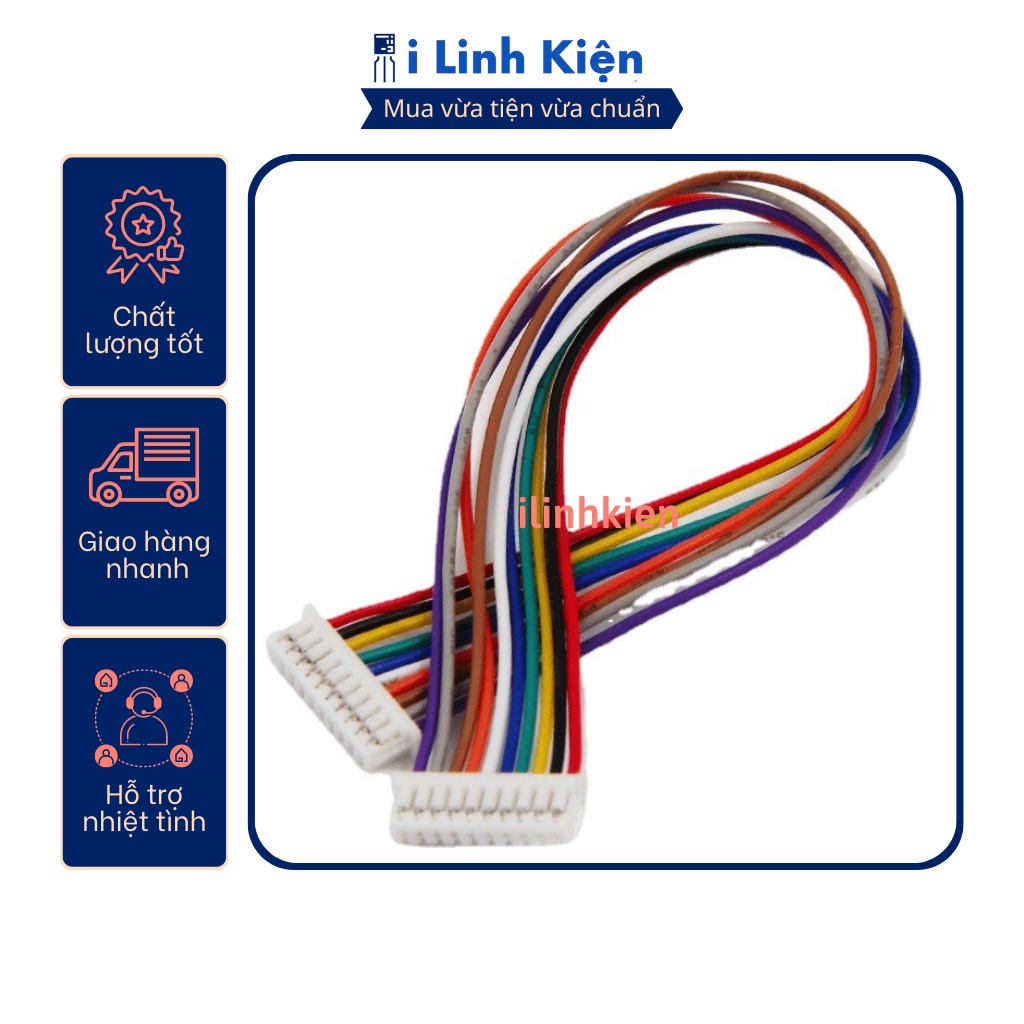 Dây bus 10p xh2.54 dây 22awg 2 đầu cắm dài 30cm