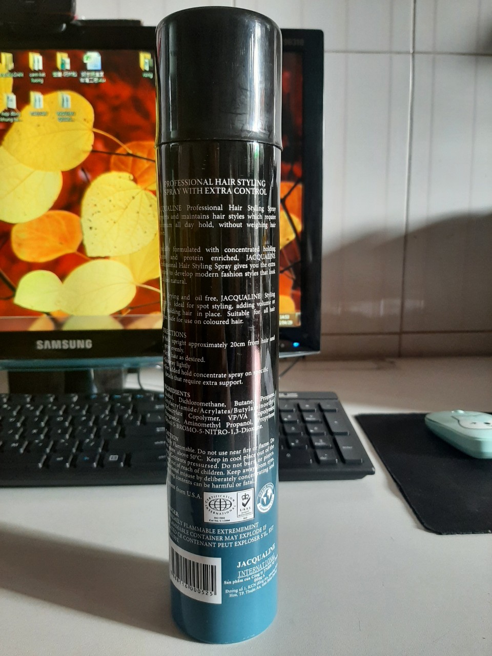 Keo Xịt Tóc Jacqualine Hair Spray Đen 400ml