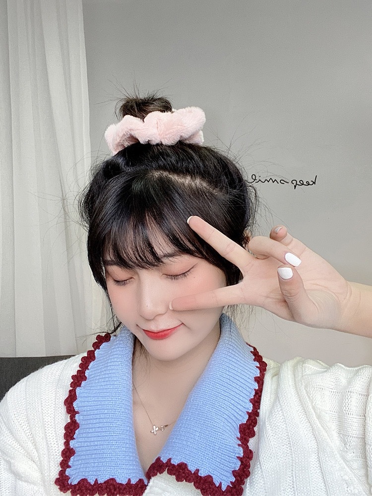 Dây cột tóc Scrunchies lông nhung siêu mềm