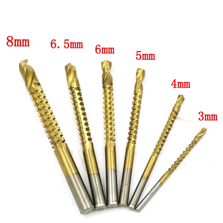 1pcs 3-8mm High Speed Hacksaw Drill Woodworking Drill Bit Metric Composite Tap