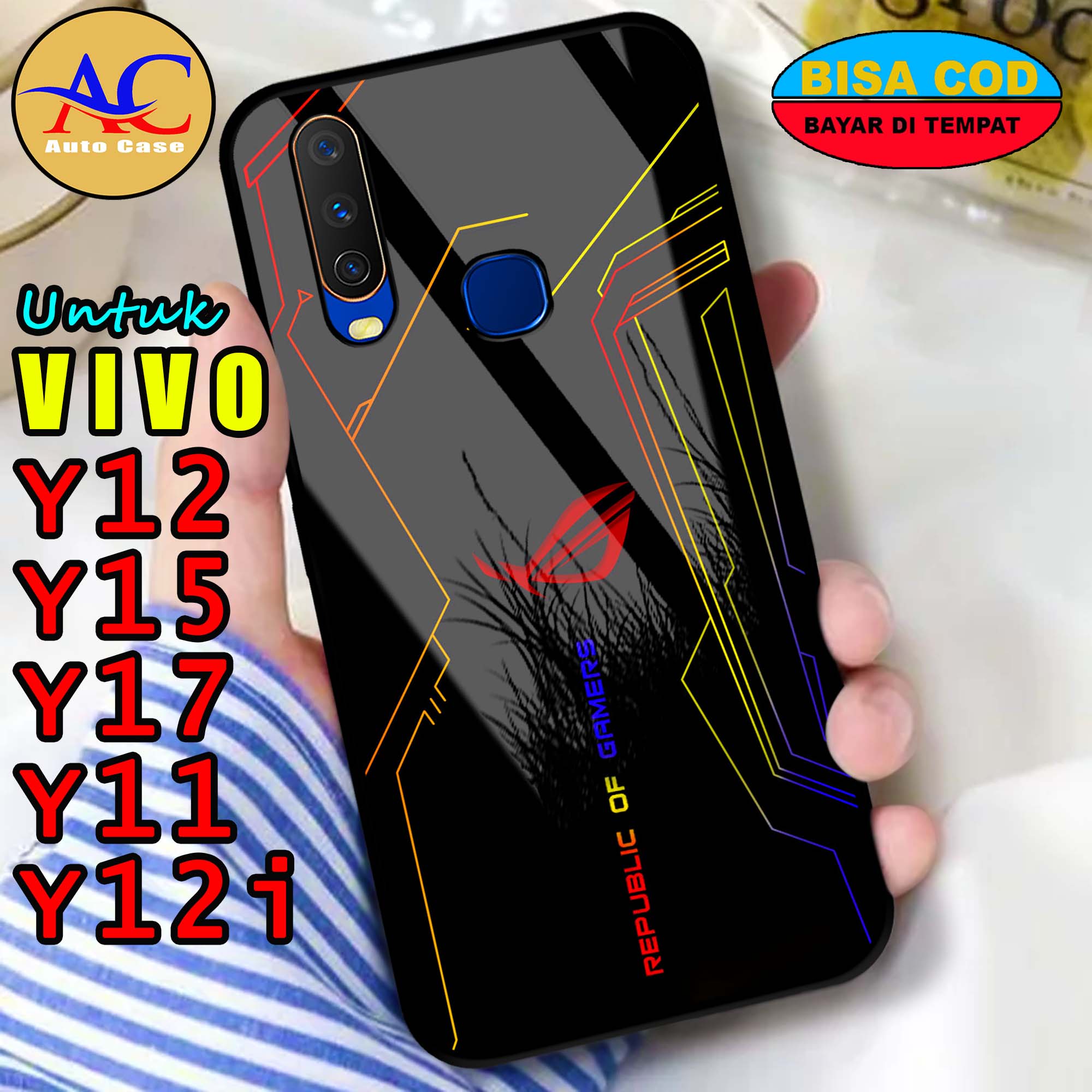 Case Premium Compatible For VIVO Y12 Y15 Y17 Y11 Y12i Motif rog Casing  Softcase Glossy Anti Jamur