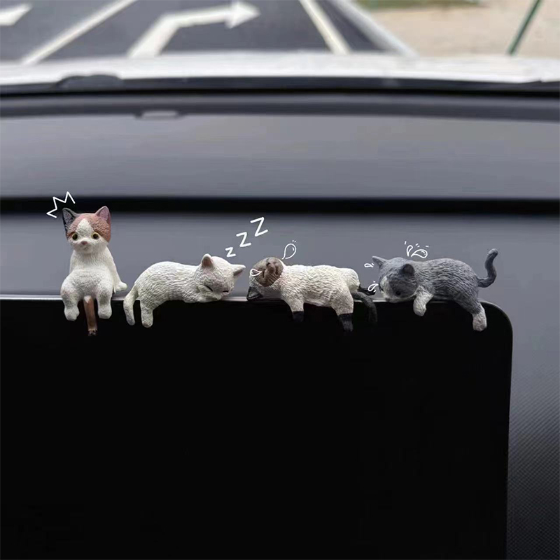 Cartoon%20Simulation%20Fish%20Tank%20Edge%20Hang%20Cat%20Aquarium%20Ornament%20Figurine%20Miniature%20Fayshow%20-%20Image%203