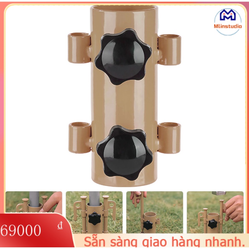 Mlinstudio Giá đỡ tán dù ngoài trời Giá đỡ có thể điều chỉnh Dù che mặt đất Giá đỡ lều Giá đỡ cực
