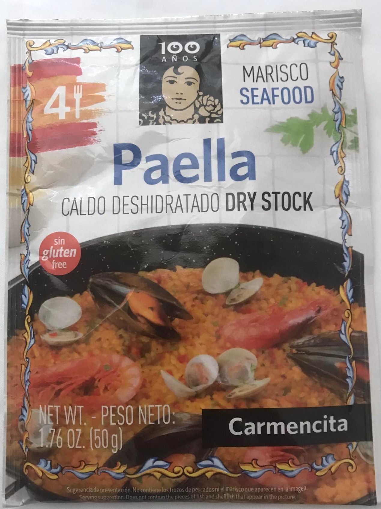 Carmencita Caldo Deshidratado Dry Stock Paella 50g (Made in Spain ...