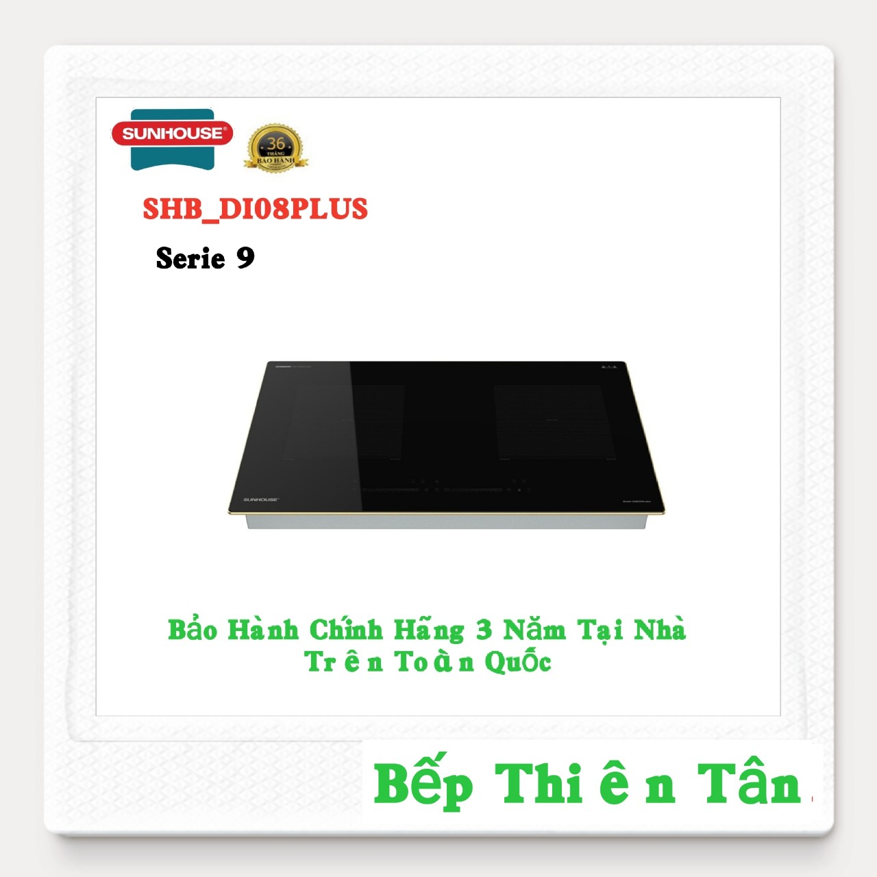 [Trả góp 0%]Bếp Từ Đôi inverter QUALITY SPAIN SUNHOUSE DI08PLUS