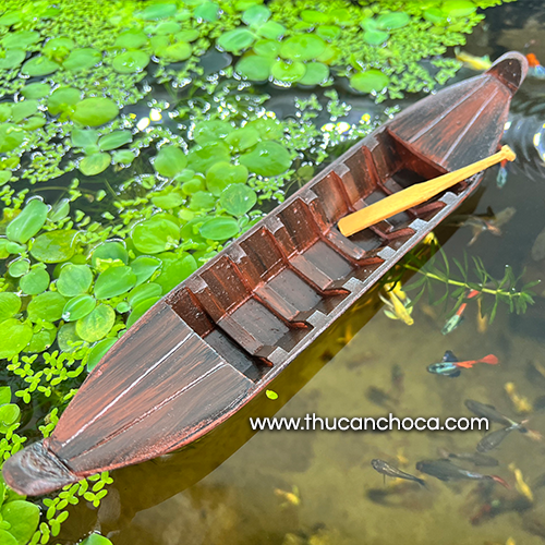 Thuyền xuồng nổi trang trí hồ cá (Mô hình)
