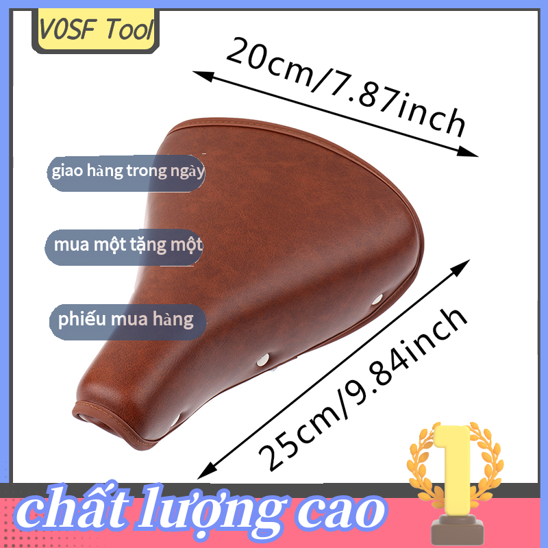 V0SF Yên xe đạp bằng da PU cổ điển hoài cổ ghế ngồi thoải mái mùa xuân