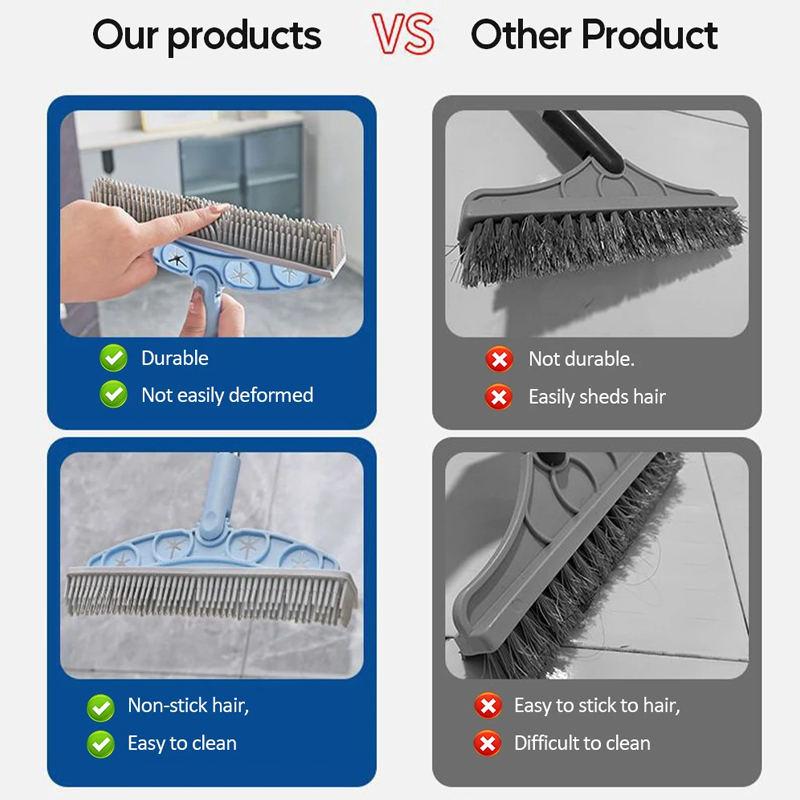 Silicone Magic Broom Rubber Broom Pet Hair Remover Multifunctional Cleaning Brush for Floor Cleaning,Tile,Windows,Carpet Squeege. 