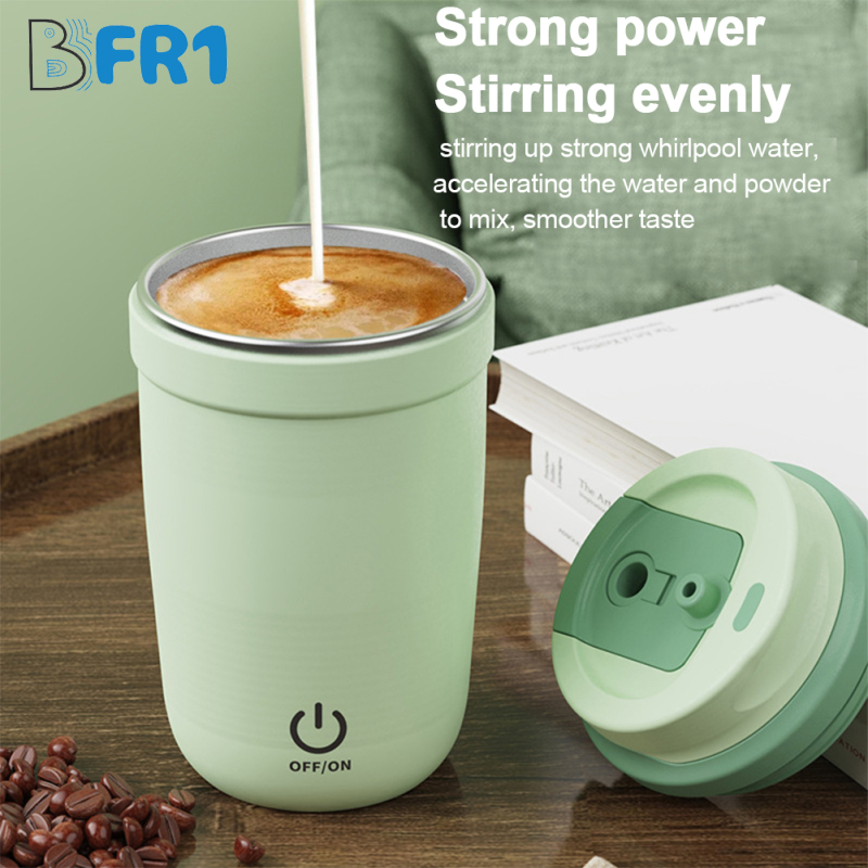 BFR1 Self Stirring Mug Auto Self Mixing Stainless Steel Cup Rechargeable Portable Multi-Function Automatic Stirring Coffee Mug For Office School Gym Home Travelling Afternoon Tea Time