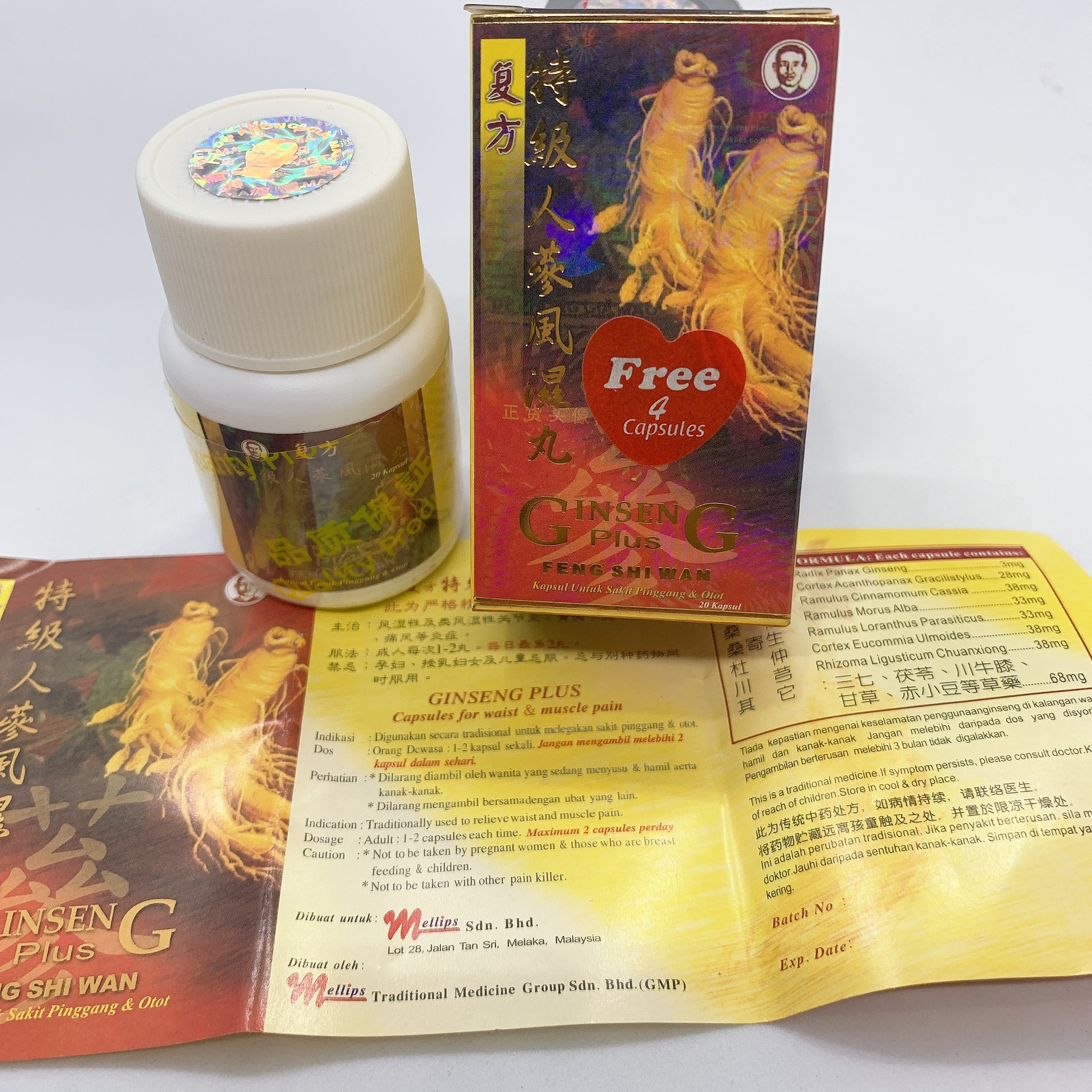 NHÂN SÂM PHONG THẤP - ĐẶC CẤP (GINSENG PLUS FENG SHI WAN) – HỖ TRỢ XƯƠNG KHỚP