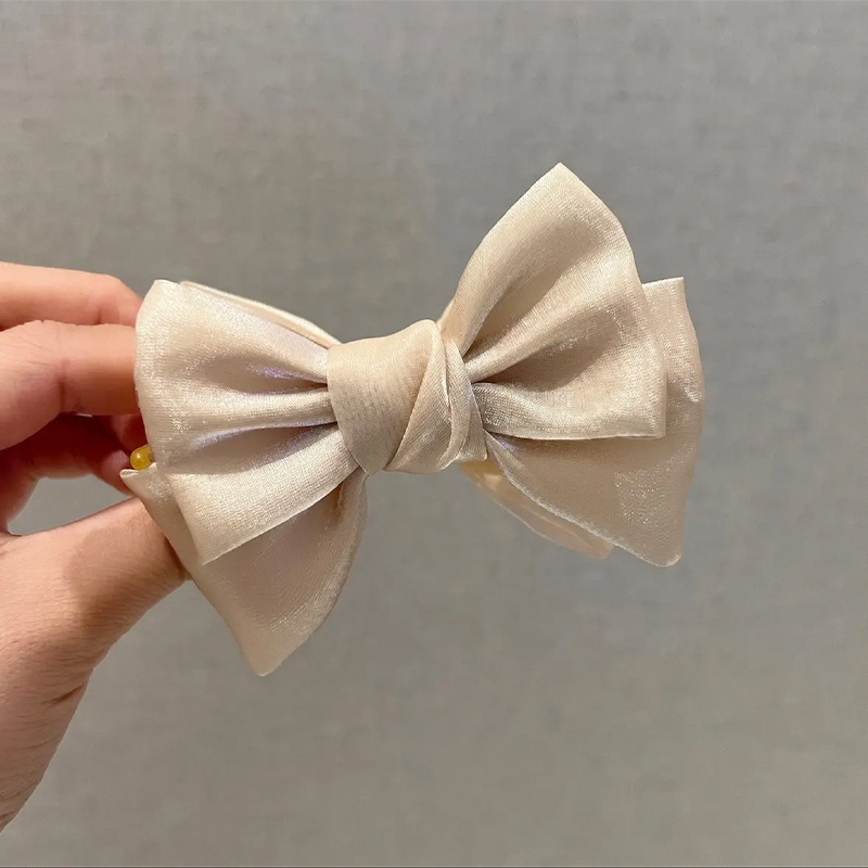 Kẹp gắp 2023 kiểu ngang đính nơ lụa satin thanh lịch dễ thương cho bạn gái - Kẹp tóc nơ cho nữ- Phụ kiện tóc Selenshop
