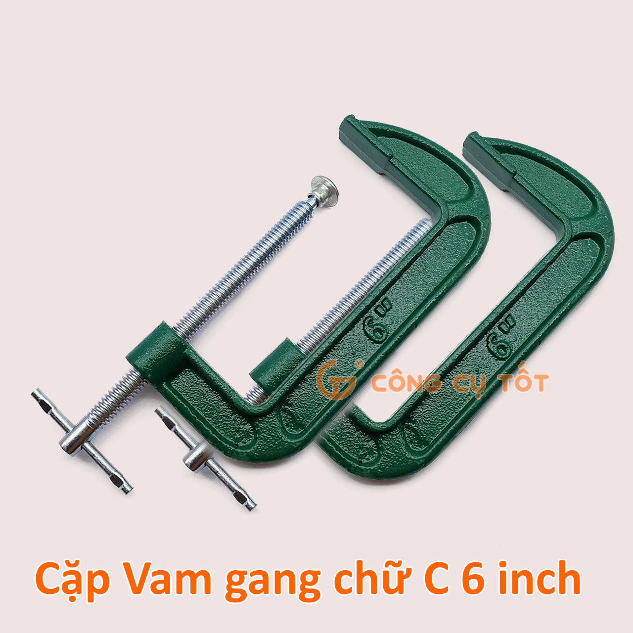 Bộ 2 chiếc Cảo chữ C - Vam gang chữ C Việt Nam size màu tùy chọn