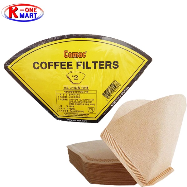 Comac Coffee Filters for Brewing 100 pcs in "2 (25cups) / "4 (47cups