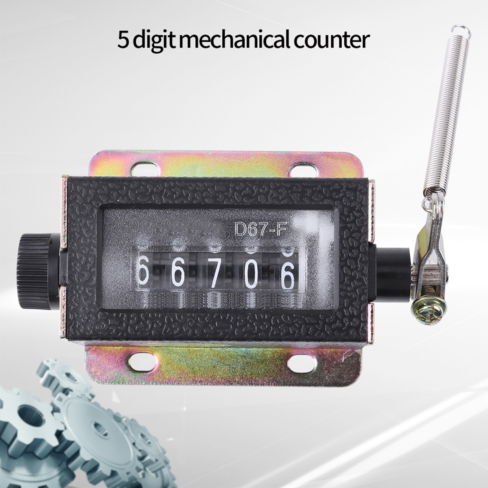 D67-F Bộ đếm thủ công có thể đặt lại bằng cơ học 5 chữ số Bộ đếm thủ công Bộ đếm hành trình kéo Bộ đếm 5 chữ số