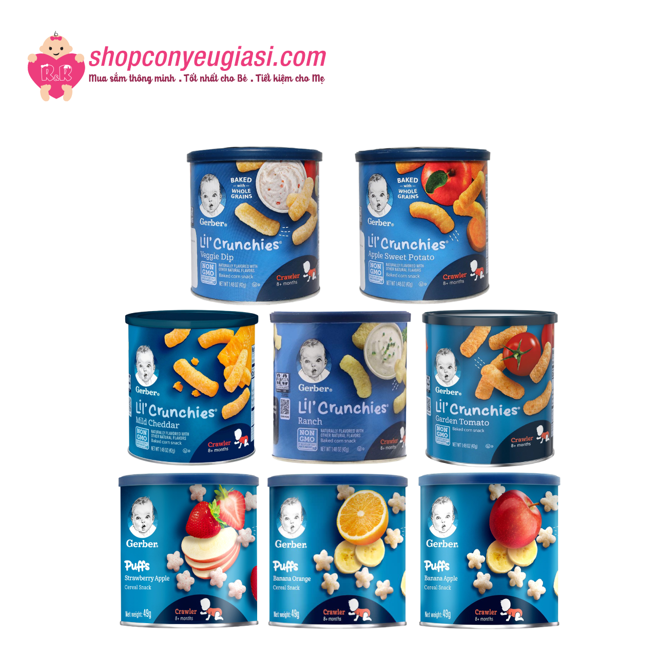 Bánh ăn dặm Gerber lùn 49g