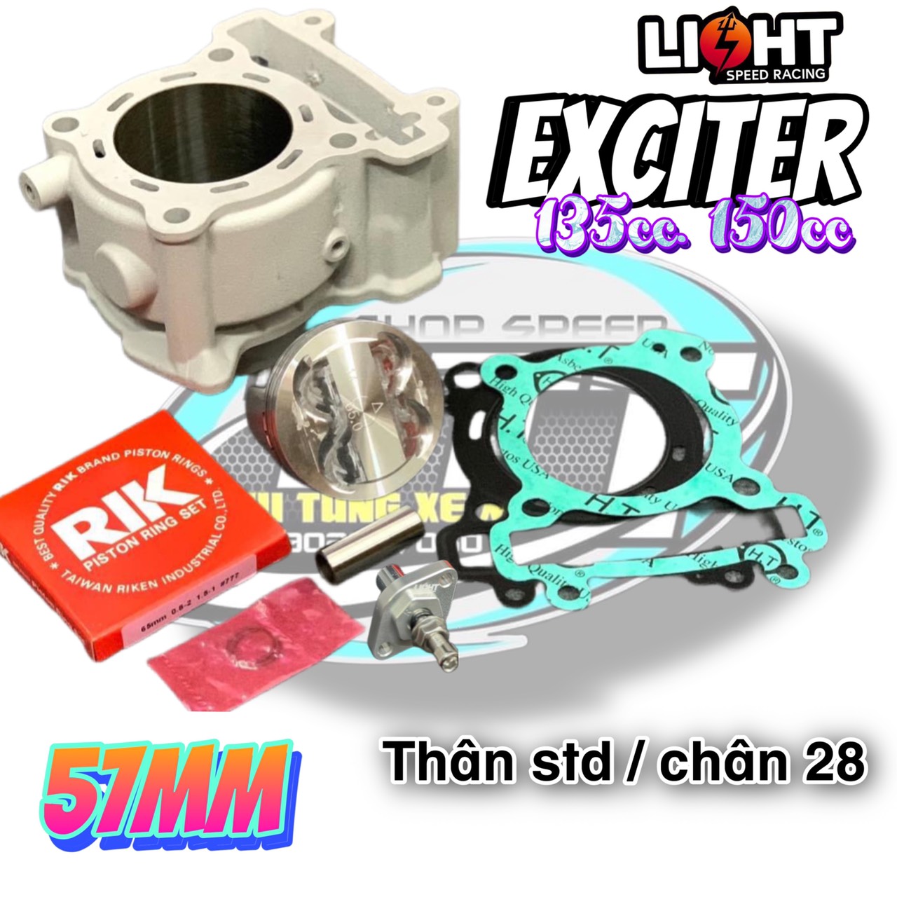 LÒNG KIẾNG NÒNG  LIGHT SPEED EXCITER 57 - 62 - 65 - 72 MM LZD-01