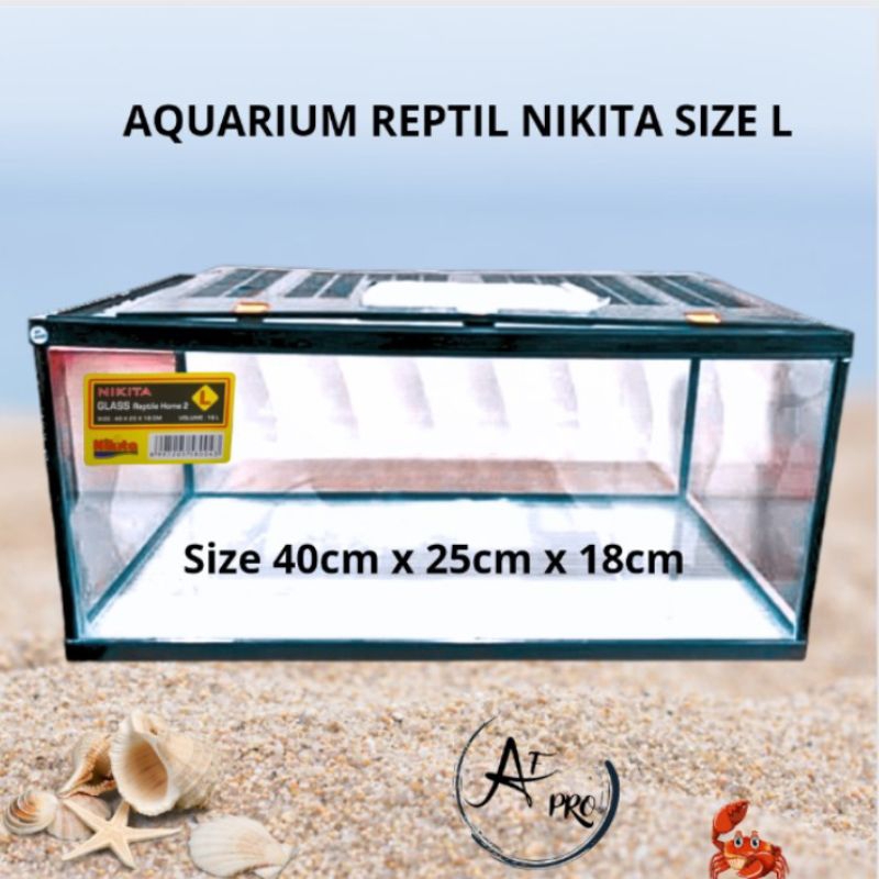 Tank Aquarium Kura,Hamster,Landak AQUARIUM REPTILE NIKITA STAR SIZE L + PACKING KAYU