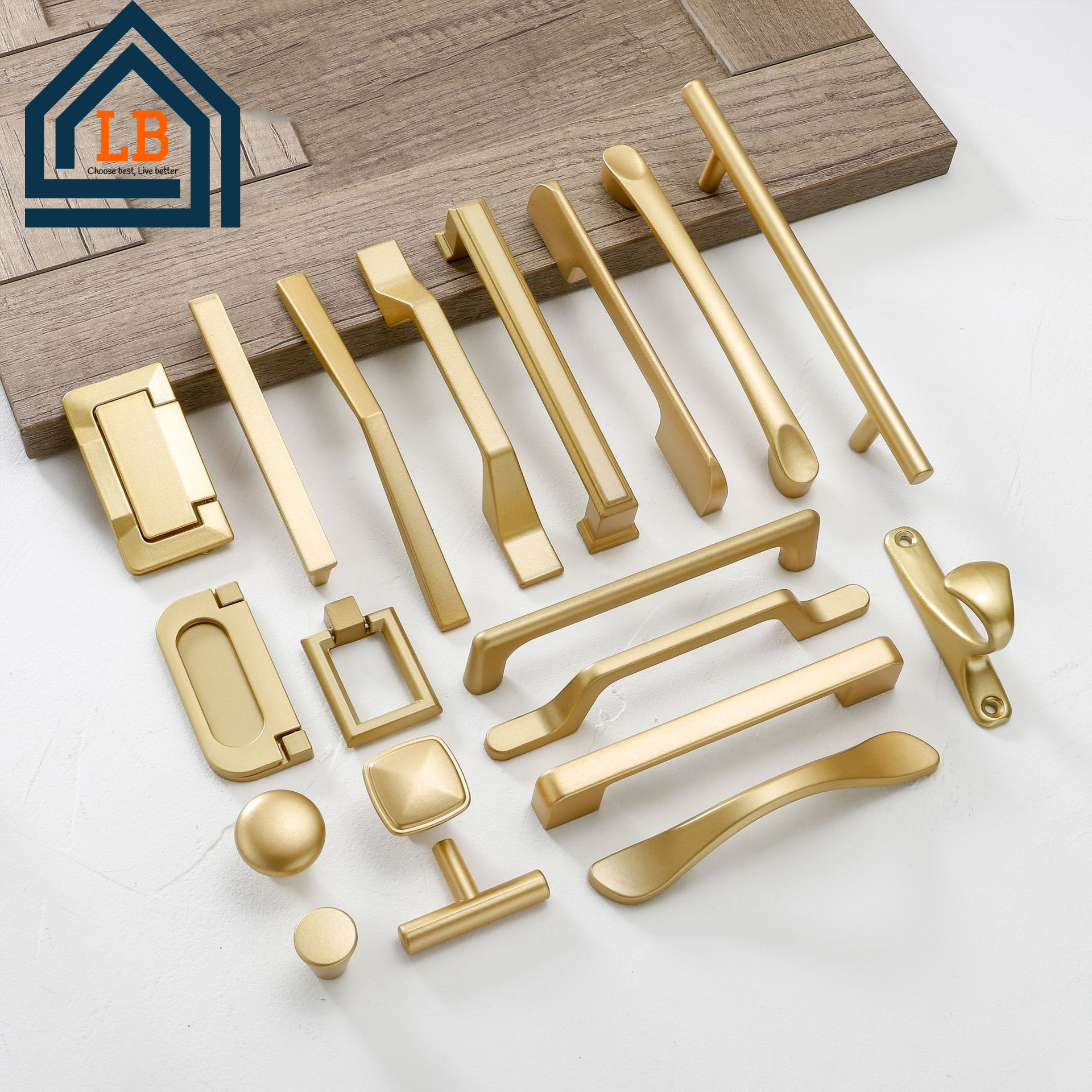Tay nắm tủ áo vàng đồng sang trọng