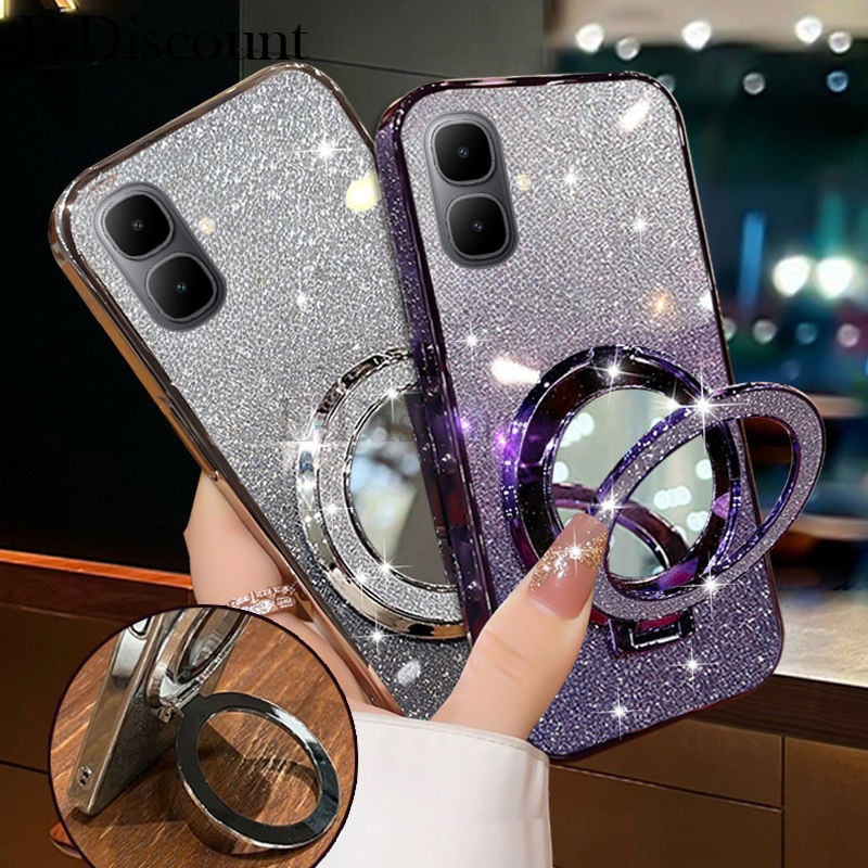 New%20Phone%20case%20infinix%20Smart10%20Plus%20Back%20cover%20with%20Makeup%20Mirror%20Holder%20Stand%20Luxury%20Shiny%20Gradient%20Plating%20Glitter%20Slim%20For%20infinix%20Smart%2010+%20case%20-%20Image%202