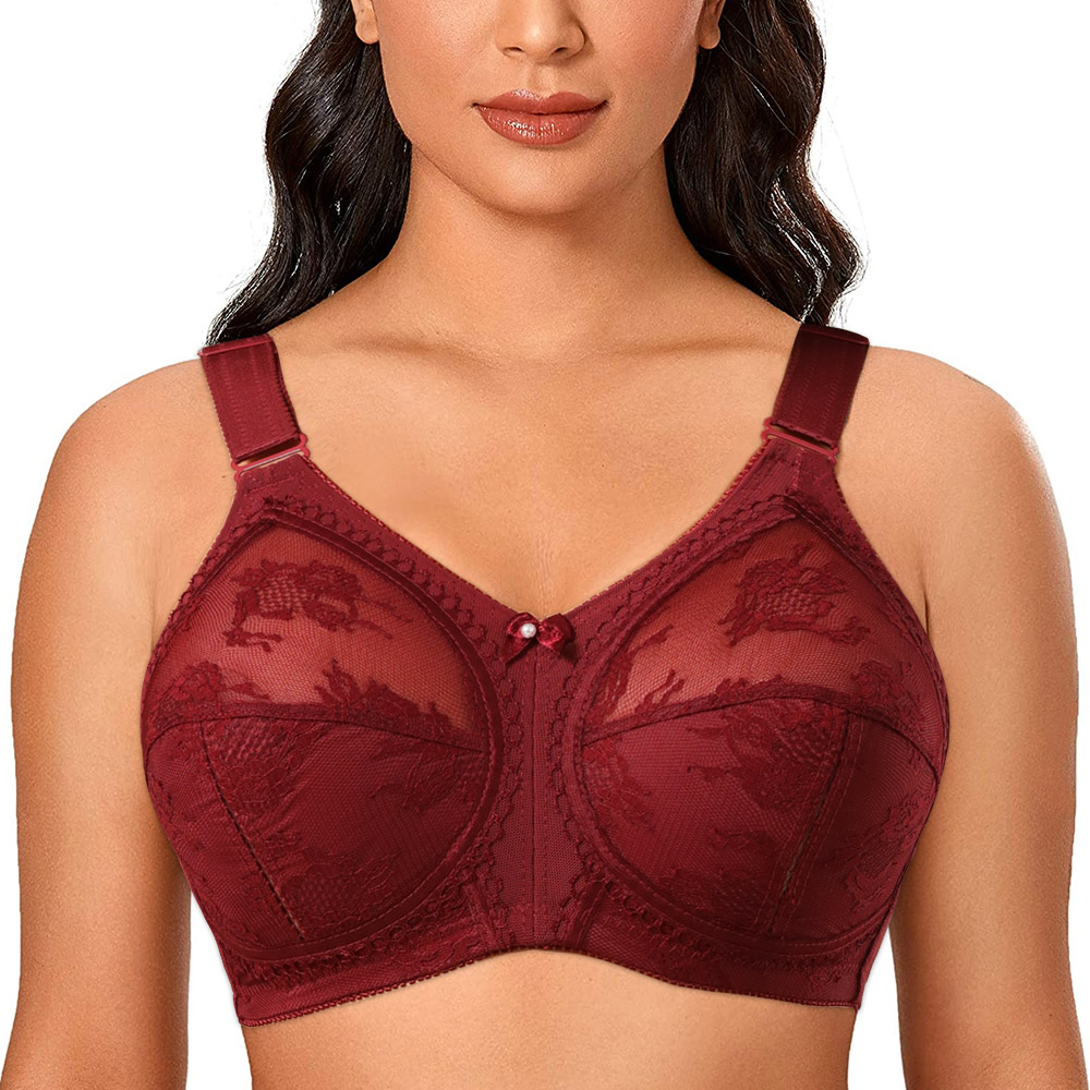 Bras%20for%20Women%20Big%20Minimizer%20Bras%20Large%20Size%20Lace%20Bra%20Women%20Unlined%20Full%20Cup%20Big%20Cup%20Thin%20Wireless%20Adjusted-straps%20Soutien%20Gorge%20-%20Image%204