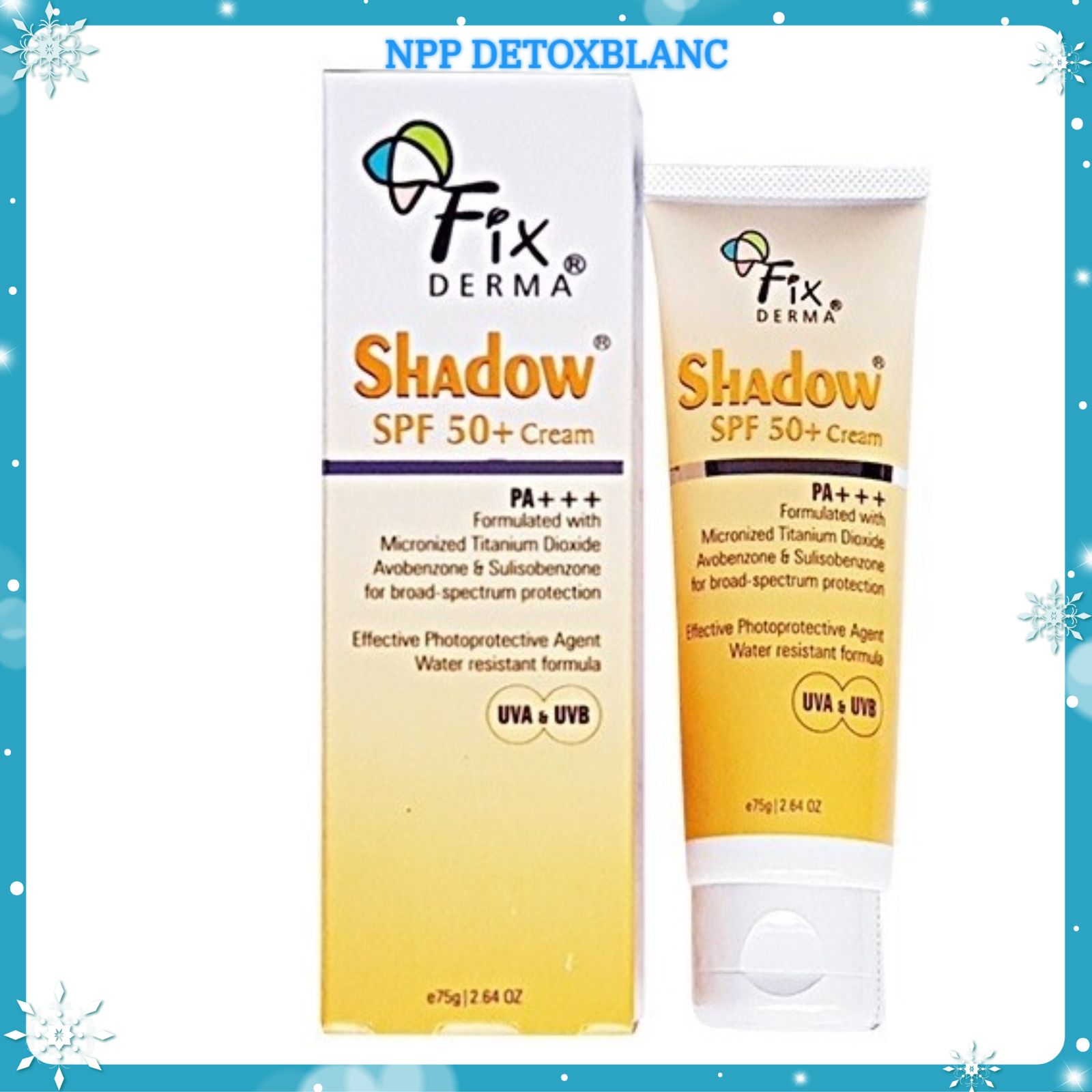 Kem chống nắng Fixderma Shadow SPF 50+ PA+++ 75g