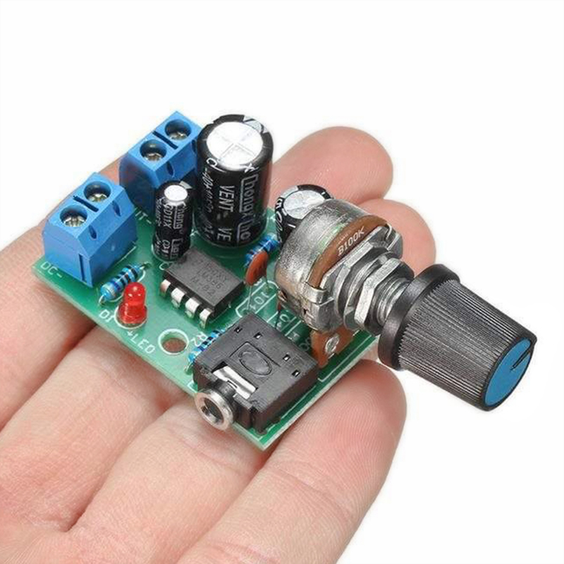LM386 10W Audio Amplifier Board Mono 3.5mm DC 3-12V Volume Control. 