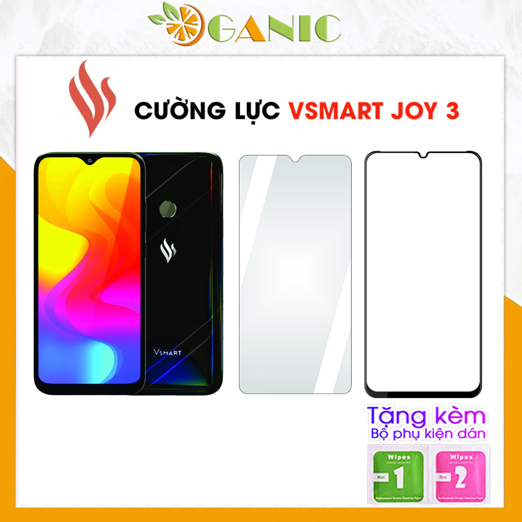 Kính cường lực cho Vsmart Joy 3 full màn hình và trong suốt