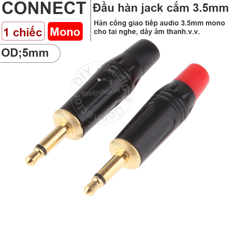 1pcs - mono 3.5mm jack plug od5mm