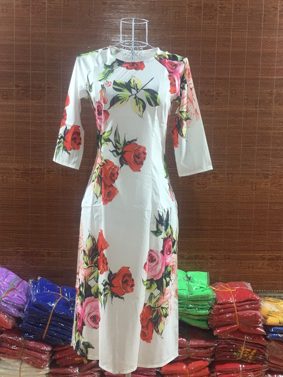 ÁO DÀI CÁCH TÂN IN 3 D [ẢNH THẬT 100 %]]HJM020