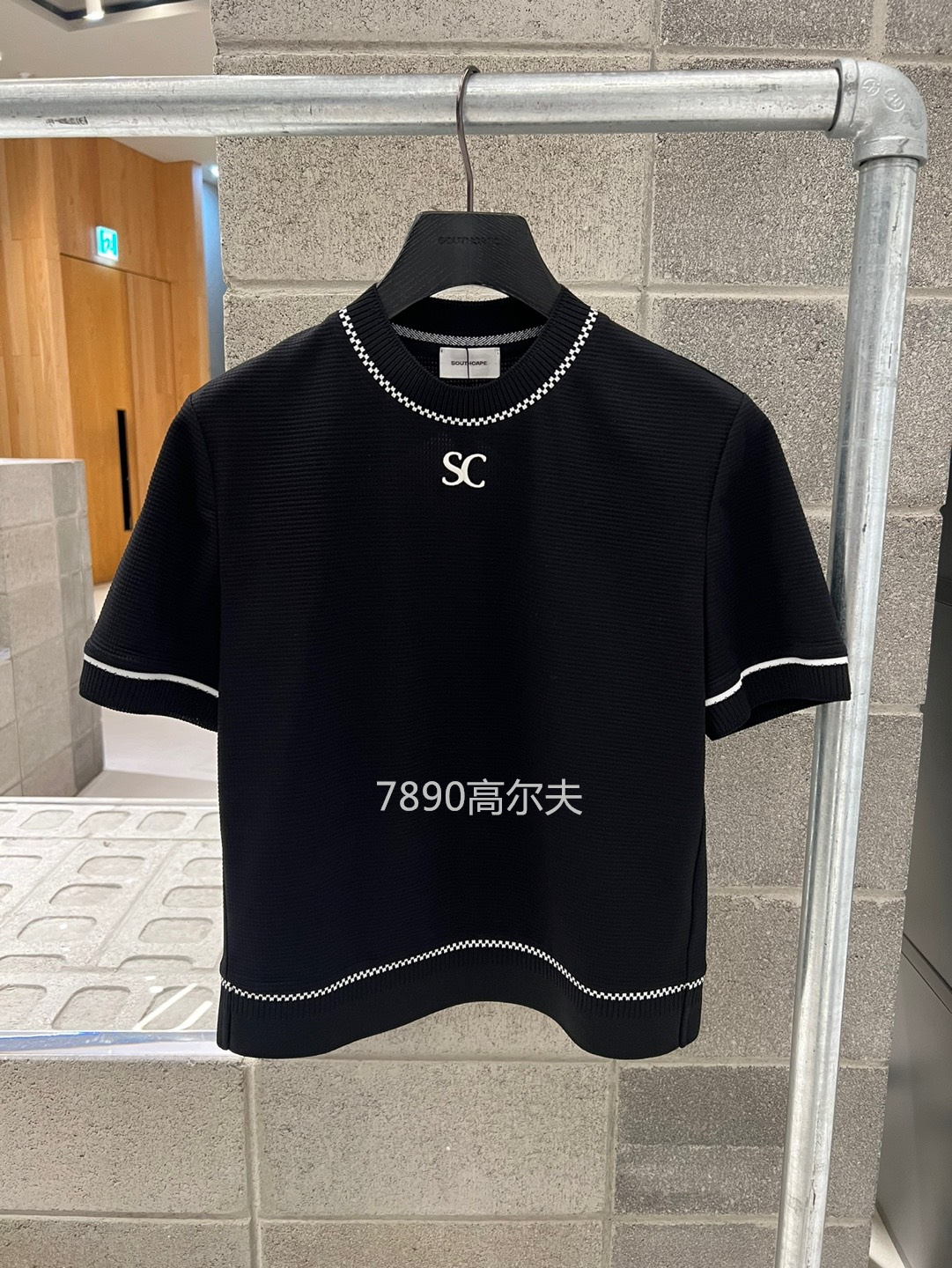 Southcape Lady Golf Quần áo Vòng cổ ngắn tay áo Top Thể thao giản dị Golf Hàn Quốc