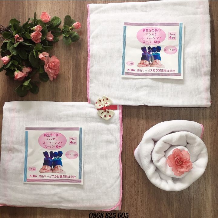 Khăn tắm xô 4 lớp cho bé
