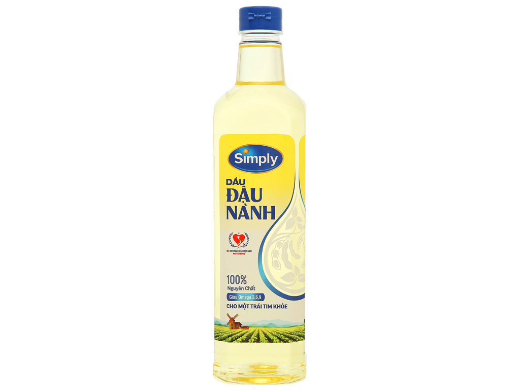 Dầu ăn Simly Đậu Nành - chai 1 lít