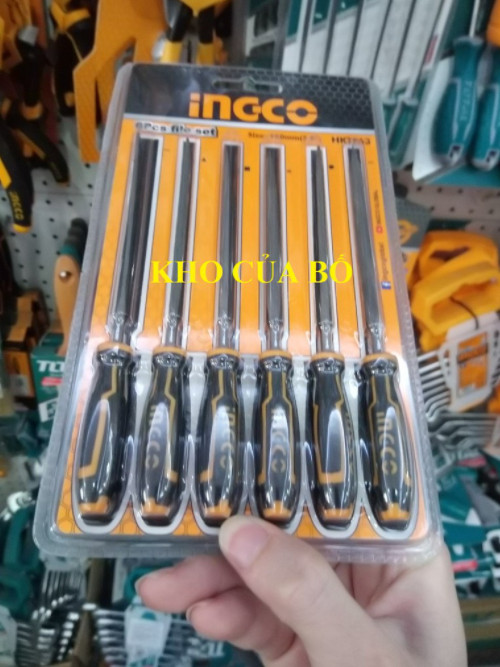 Bộ 6 giũa sắt (140mm) Ingco HKTF63
