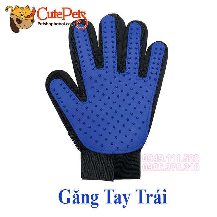 Găng tay vuốt lông tắm cho thú cưng - Phụ kiện thú cưng Hà Nội