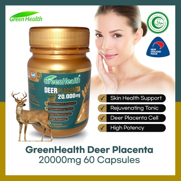 GreenHealth Premium Deer Placenta 20,000mg with 11 Beauty Supplements