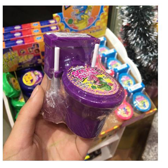 Kẹo mút bồn cầu Sour Flush màu tím 39gr