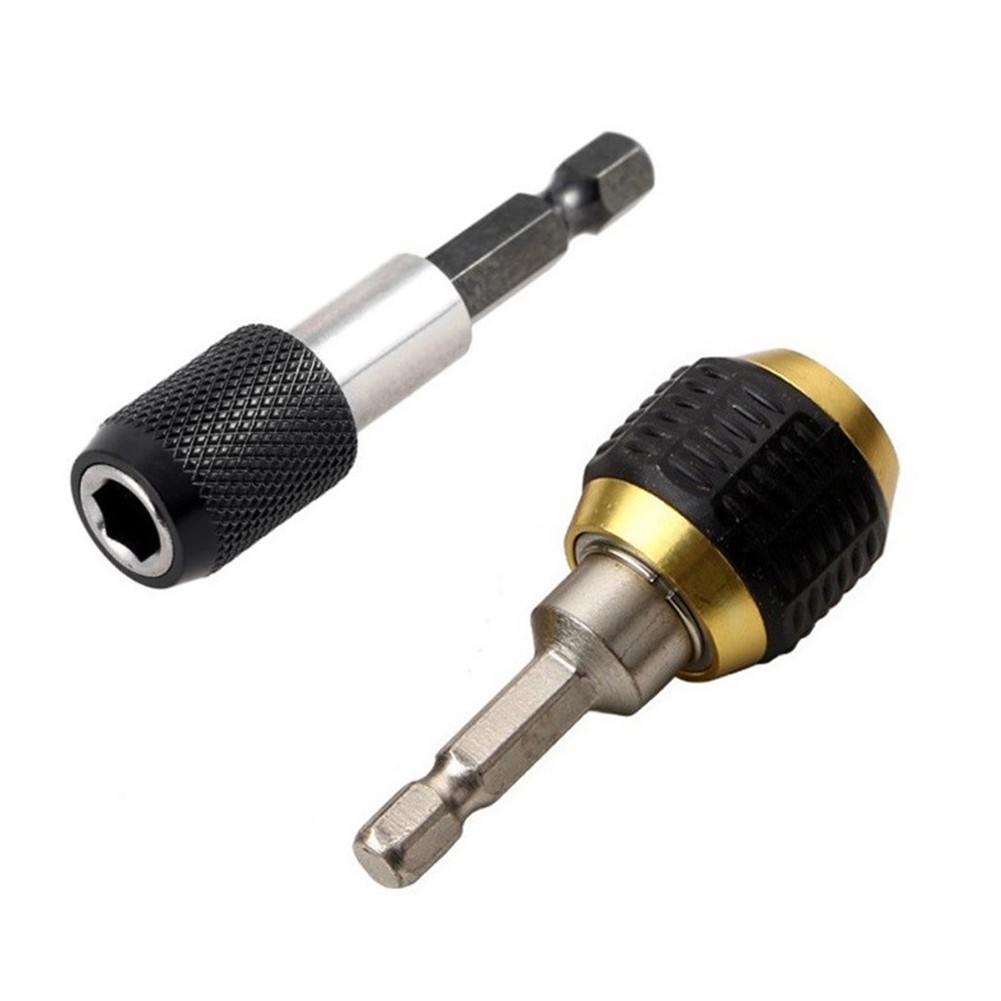 2pcs Keyless Drill Bit Chuck 1/4 'Hex Shank Screwdriver Impact Driver Adaptor Conversion Adapter