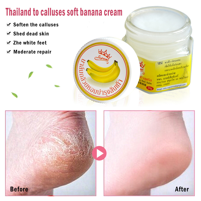 20g Vaseline Moisturizing Hand Foot Dead Skin Remover Banana Oil Anti-dry Crack Foot Cream Cracked Heel Repair Feet Care Cream. 