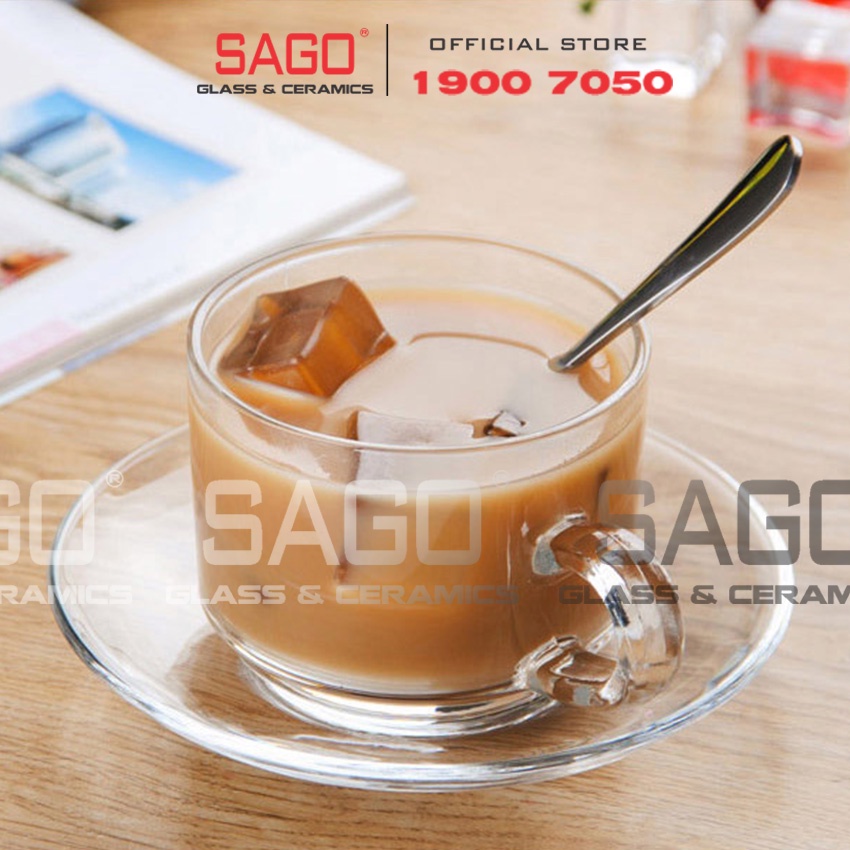 Tách Thủy Tinh Union Stack Tea Cup 200ml | UNI.324 , Nhập Khẩu Thái Lan