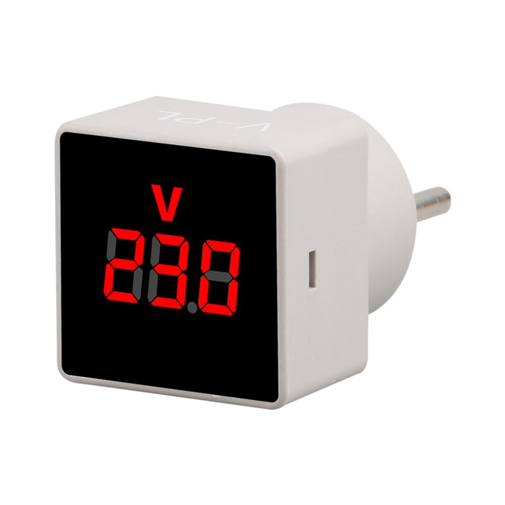 Digital Multimeter Voltage Meter LCD Display AC 50-380V Voltage Test Panel EU Plug Volt Test Monitor Portable Backlight for Home Office Industry