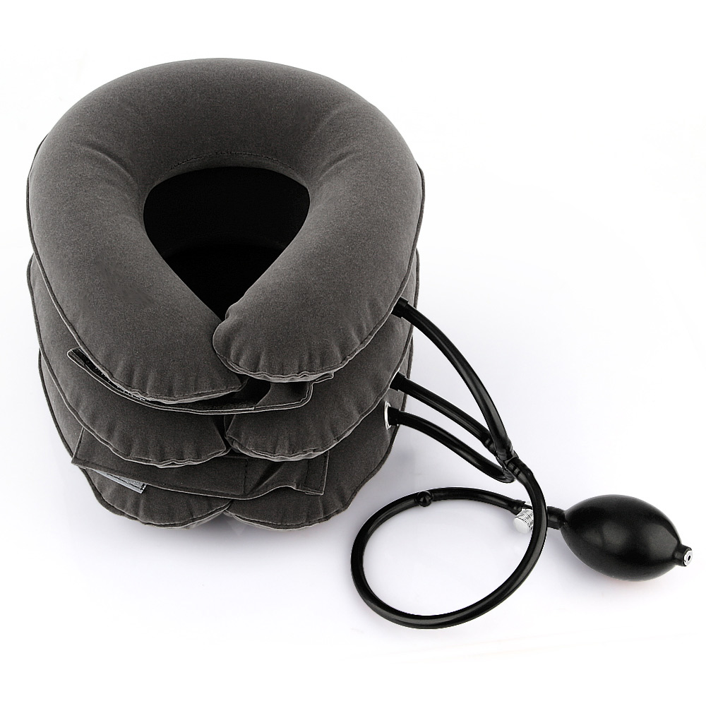 Cuscino da viaggio per il relax del trattore trasportabile, morbido, per la trazione della vertebra cervicale, per il sollievo dal collo, per la correzione della postura e per lo stretching_voghion.com