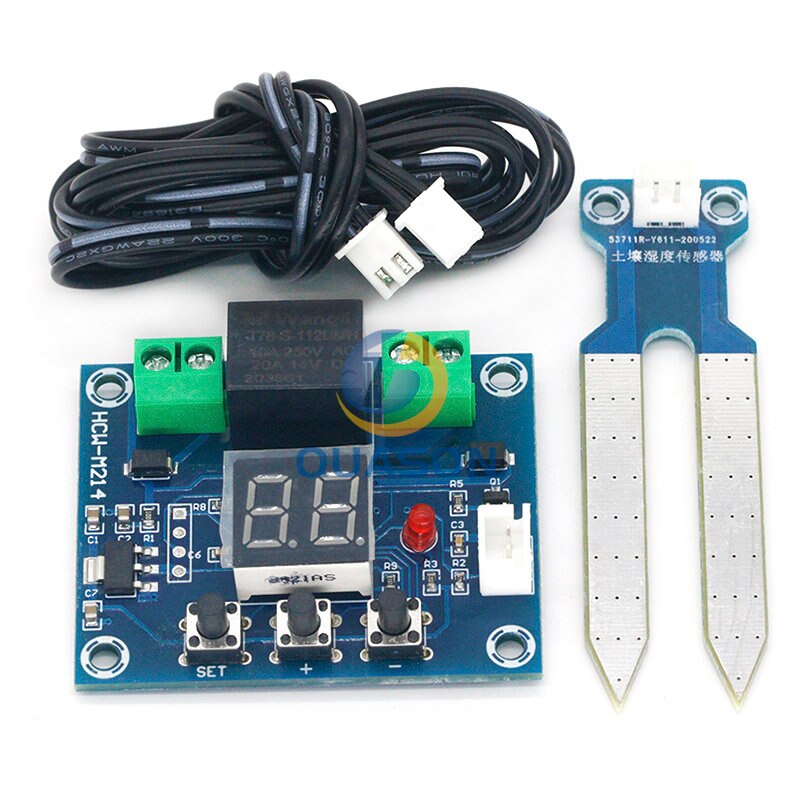 XH-M214 Humidity Controller Soil Sensor Module 20-99%RH Precise Automatic Control Irrigation Red Digital Display
